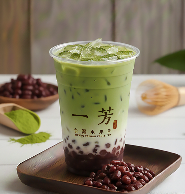 Red Bean Matcha Latte